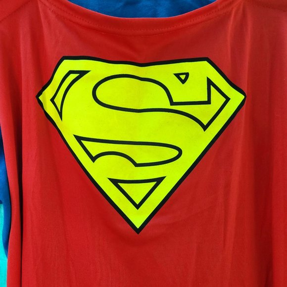 SUPERGIRL/Superman blue caped top size S/M Womens (large Juniors) - Picture 7 of 8